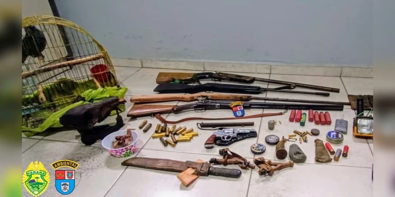 Homem é preso por caça predatória e posse de armas de fogo em Inácio Martins