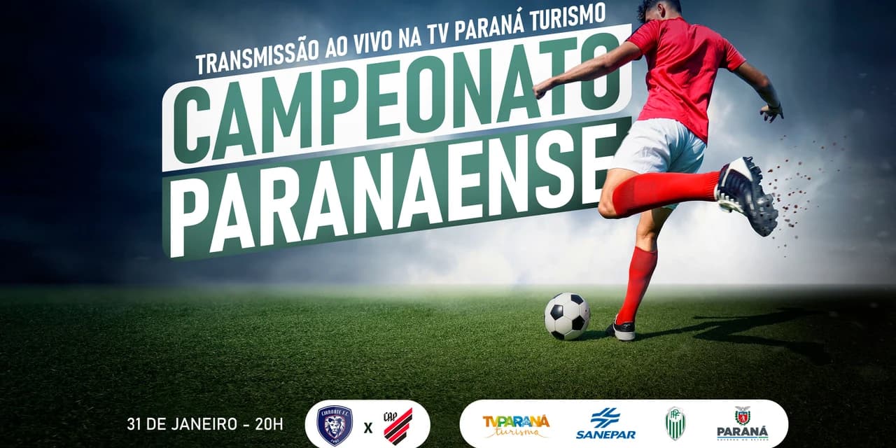 TV Paraná Turismo exibe Cianorte e Athletico na quarta; rodada 7 terá nova transmissão