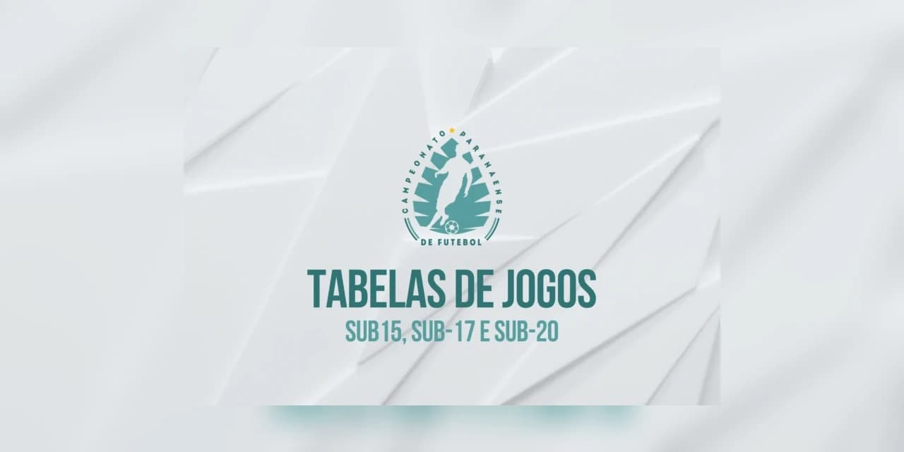DCO divulga tabelas dos estaduais Sub-15, Sub-17 e Sub-20