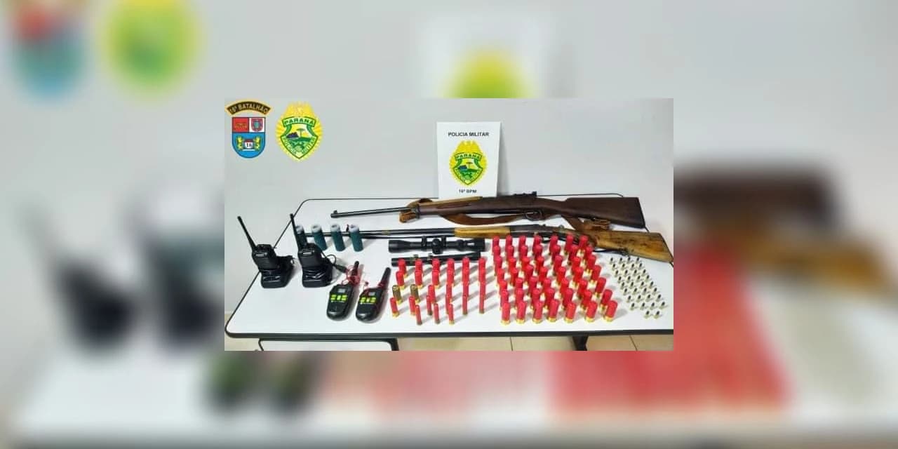 Em Prudentópolis polícia militar apreende armas e munições