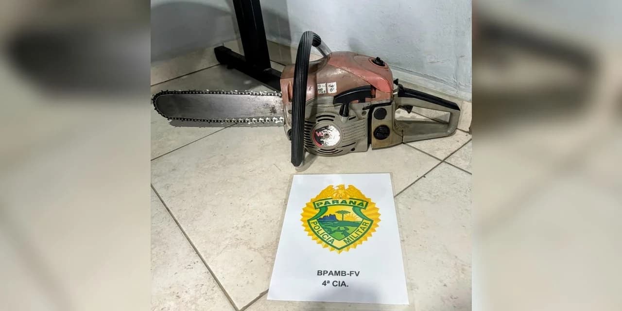Homem é preso em flagrante por corte de árvores nativas em Irati