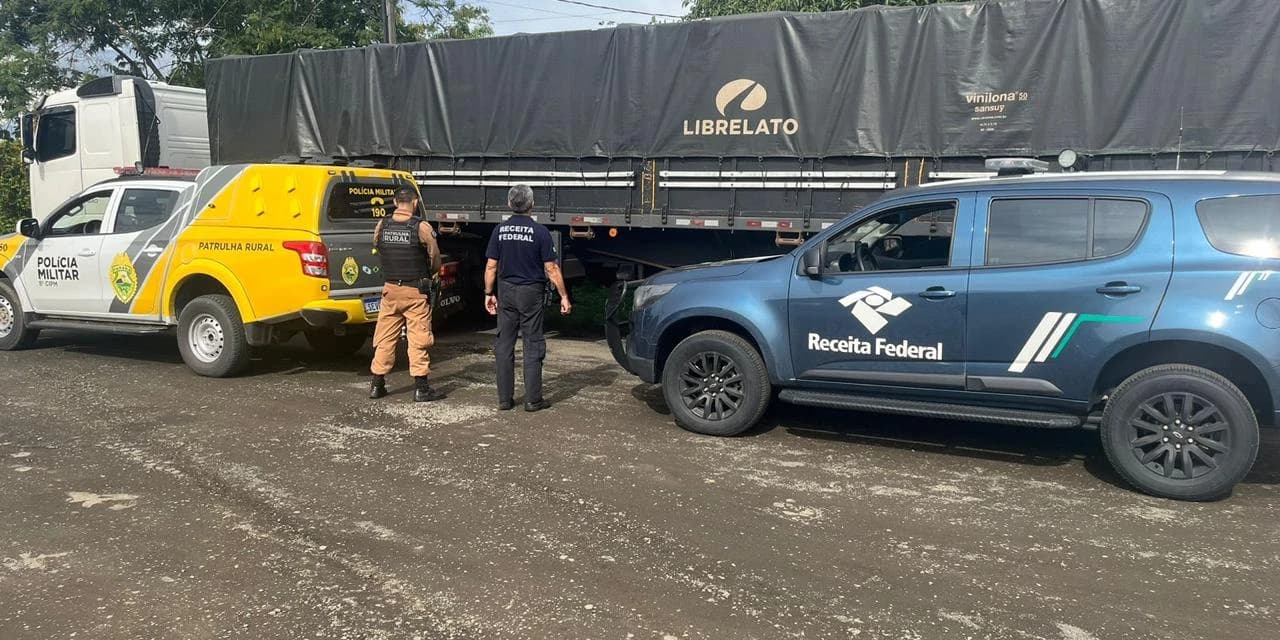Carga de farelo de soja escondia 350 mil maços de cigarros paraguaios