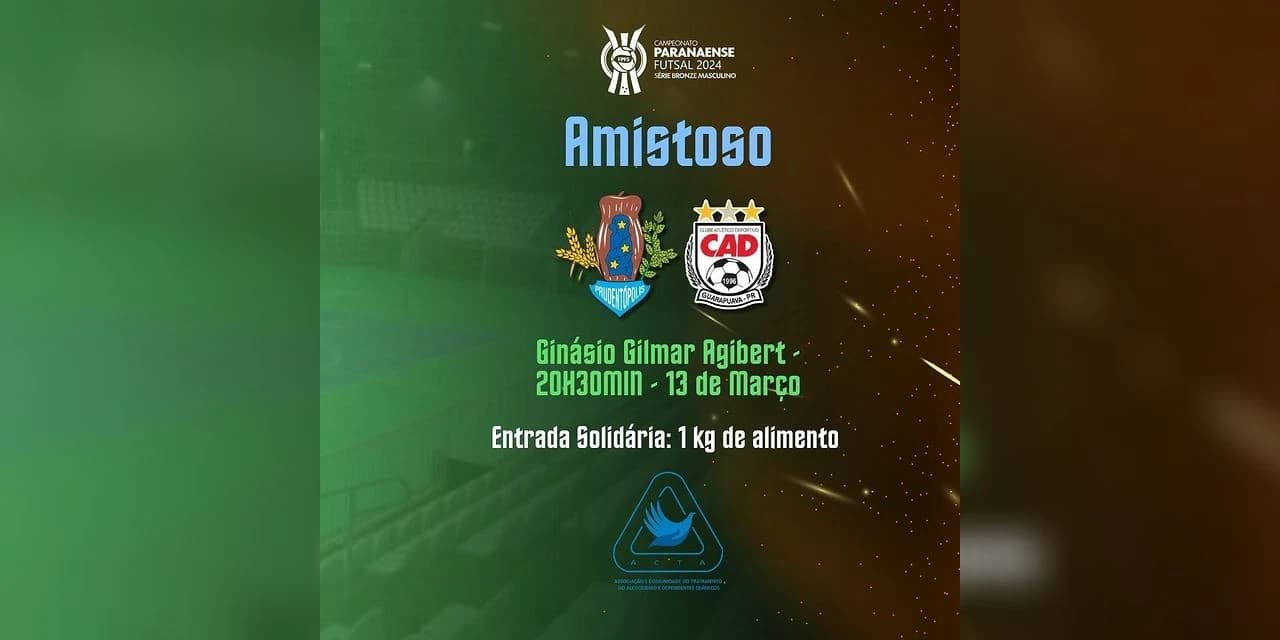 Atenção torcedor, amanhã dia 13, será disponibilizado a ENTRADA SOLIDÁRIA, a qual será 1 kg de alimento arrecadados para (ACTA).