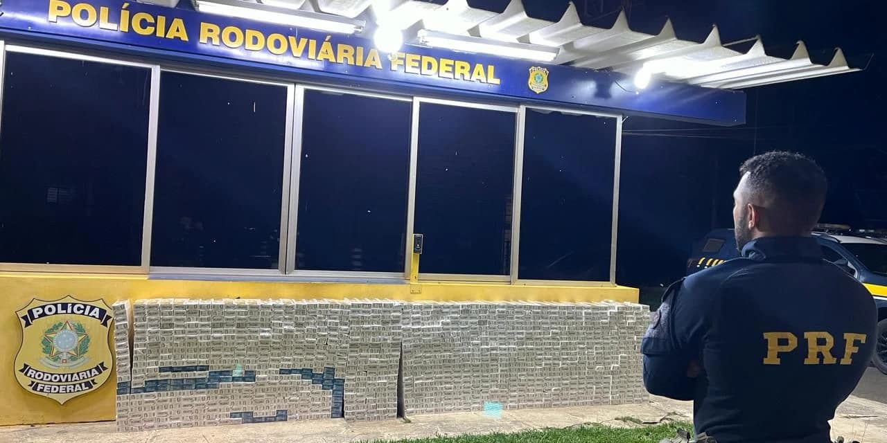 PRF apreende 20.800 maços de cigarro em Guarapuava