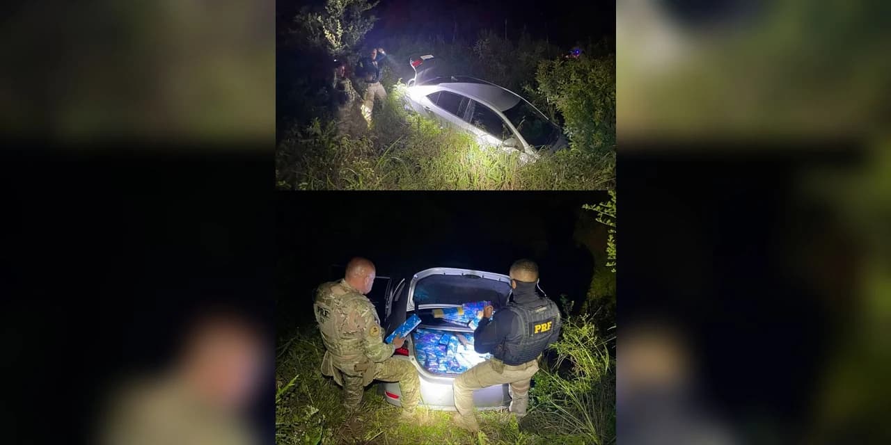 Polícia Rodoviária Federal apreende veículo com 300 kg de maconha