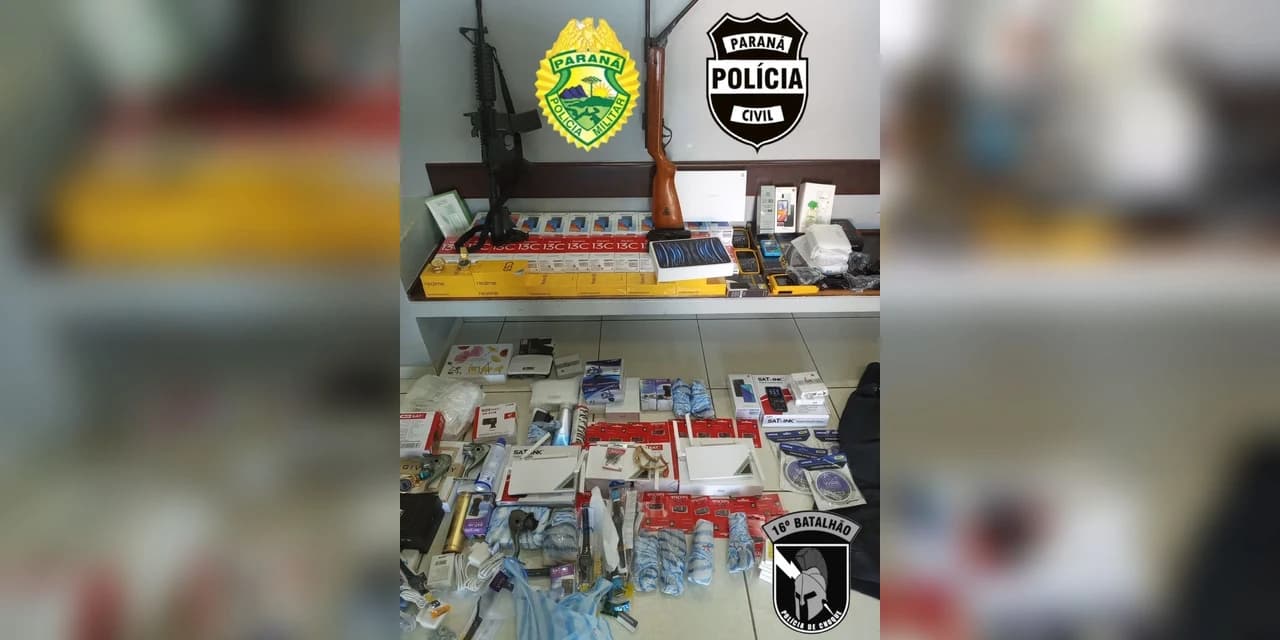 Em Guarapuava polícia militar encontra carga de celulares roubada