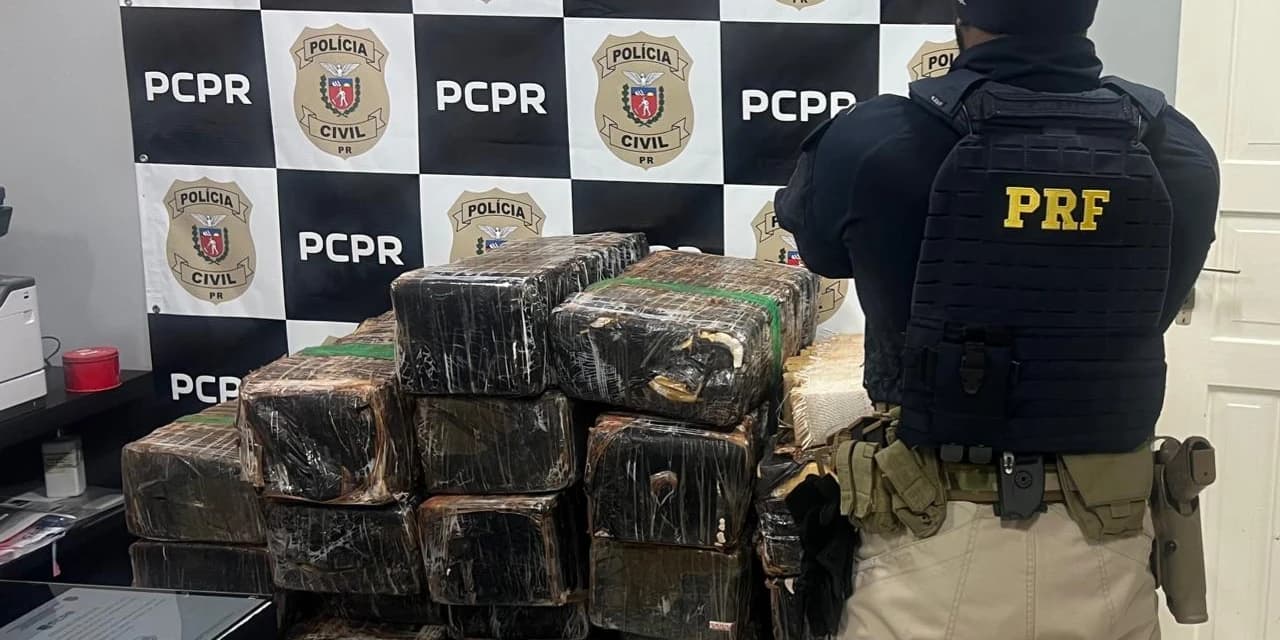 PRF apreende 609,25 Kg de maconha em Guarapuava