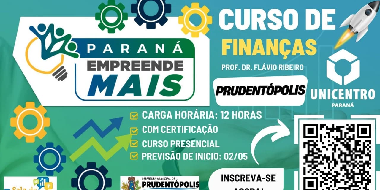 Curso de finanças vai ser realizado em Prudentópolis