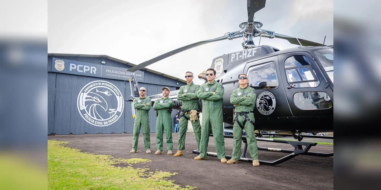 Polícia Civil do Paraná envia helicóptero e policiais para auxiliar o Rio Grande do Sul