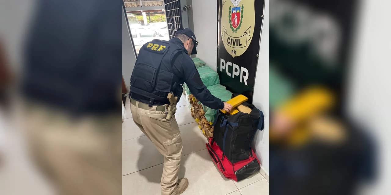 PRF apreende mais de 255 kg de maconha em Irati