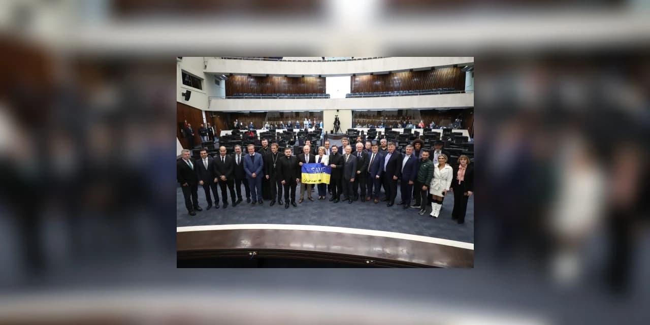 Assembleia recebe comitiva da Ucrânia e deve encaminhar moção de apoio à participação em cúpula de paz