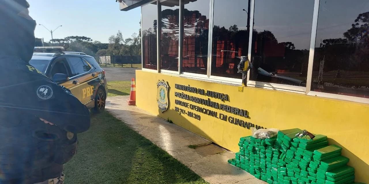 PRF apreende mais de 230kg de maconha em Guarapuava/PR