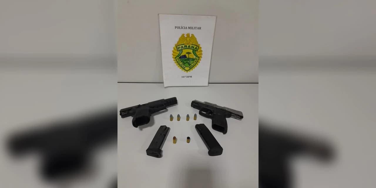 Em Prudentópolis polícia militar apreende duas armas de fogo em abordagem na área central