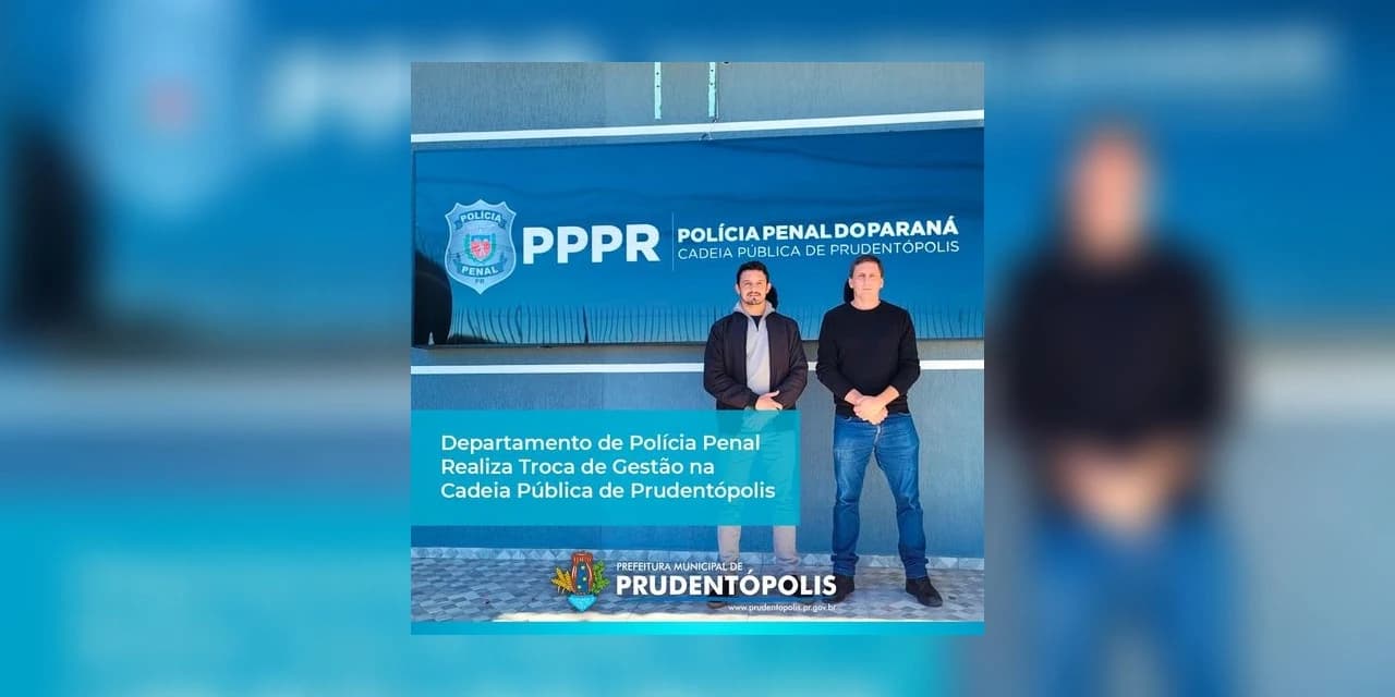 Após quase 4 anos de comando e trabalho significativo na Cadeia Pública de Prudentópolis, Rafael Andres Barbosa transfere o comando para Claudio Cecchin.