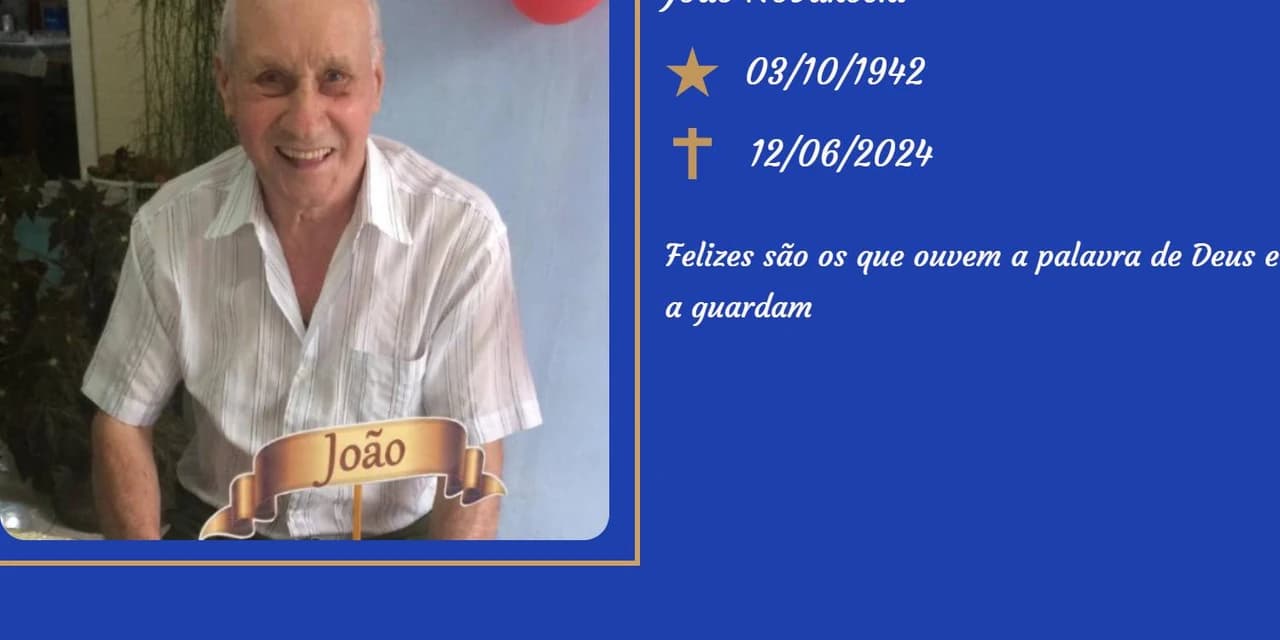 É com pesar que a Funerária Anjo Gabriel e o PAF comunicam o Falecimento do SR. João Novakoski aos 81 anos.