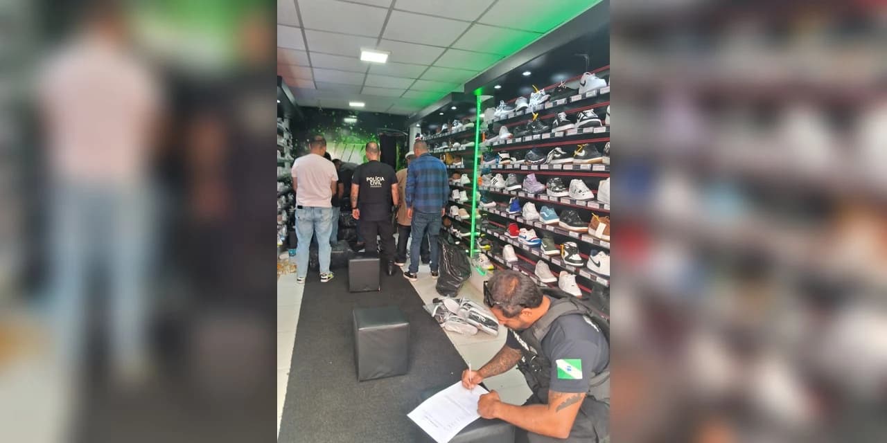 Policiais civis da 13ª S.D.P em ação integrada com o Delcon apreendem grande quantidade de calçados falsificados em Ponta Grossa