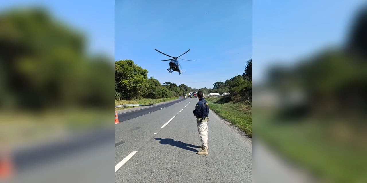 PRF transporta condutor gravemente ferido na BR-277