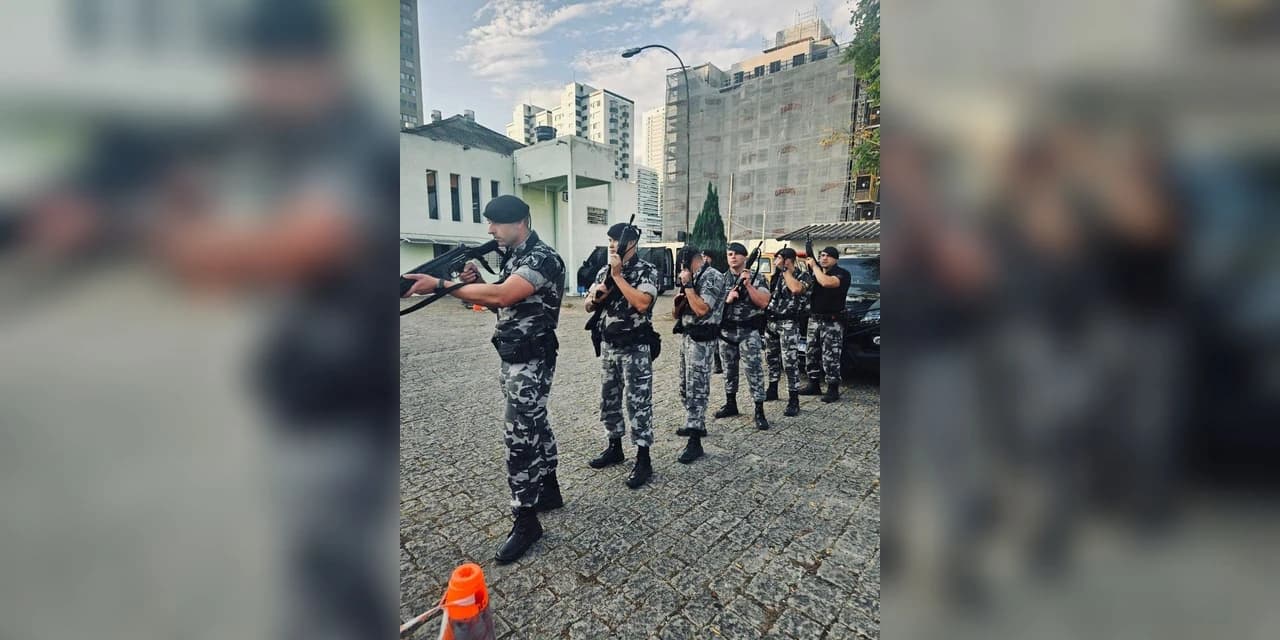 Pelotão de choque do 16º BPM realiza visita técnica operacional ao batalhão da Rone em Curitiba