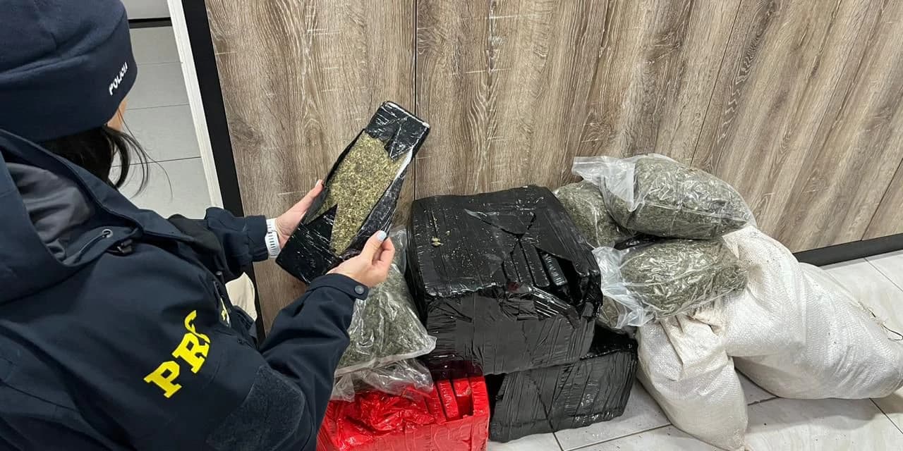 PRF apreende 115kg de maconha em Guarapuava