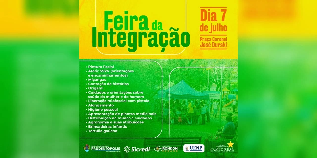Em Prudentópolis vai ocorrer a Feira da Integração – Operação Rondon