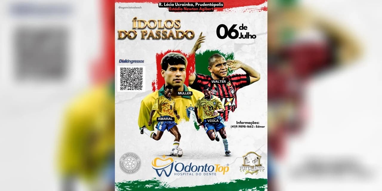 Grande jogo "Ídolos do passado" vai balançar a rede e sacudir a torcida nesse sábado em Prudentópolis