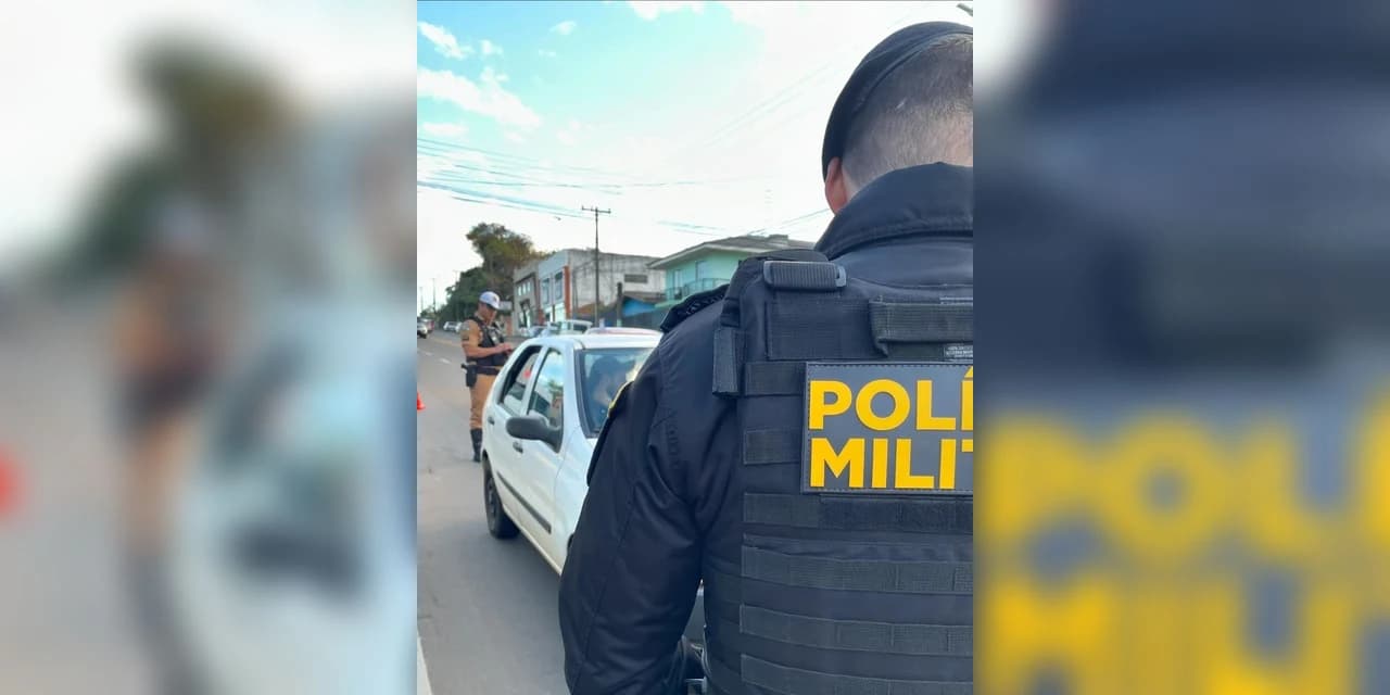 Em Guarapuava, Polícia Militar realiza operação de trânsito com Cadetes do CFO