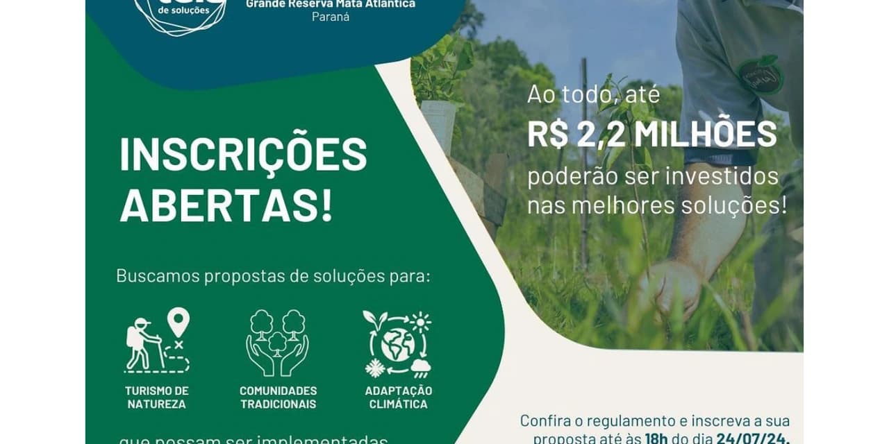 Inscrições para edital de apoio a projetos na Mata Atlântica estão na reta final