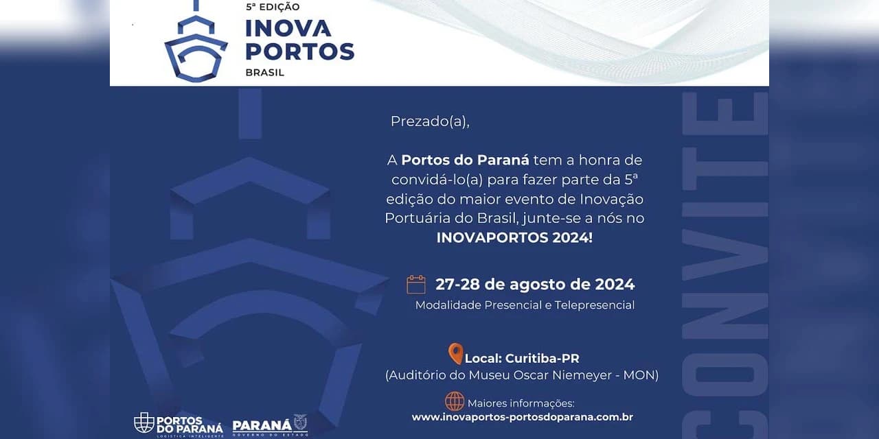 Portos do Paraná abre inscrições para maior evento sobre inovação portuária do país