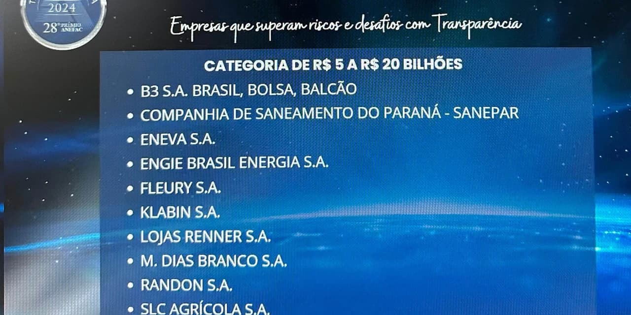 Sanepar conquista Troféu Transparência em demonstrações financeiras