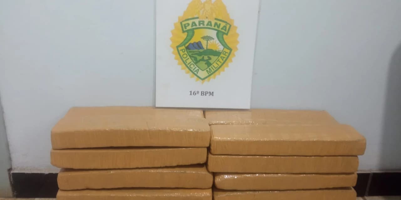 Polícia MIlitar de Santa Maria do Oeste apreende mais de 38 kg de maconha
