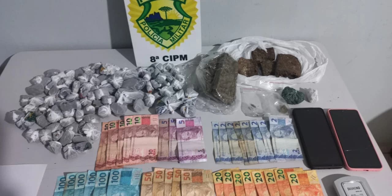 Em Inácio Martins 4 pessoas foram presas com mais de 1 kg de maconha
