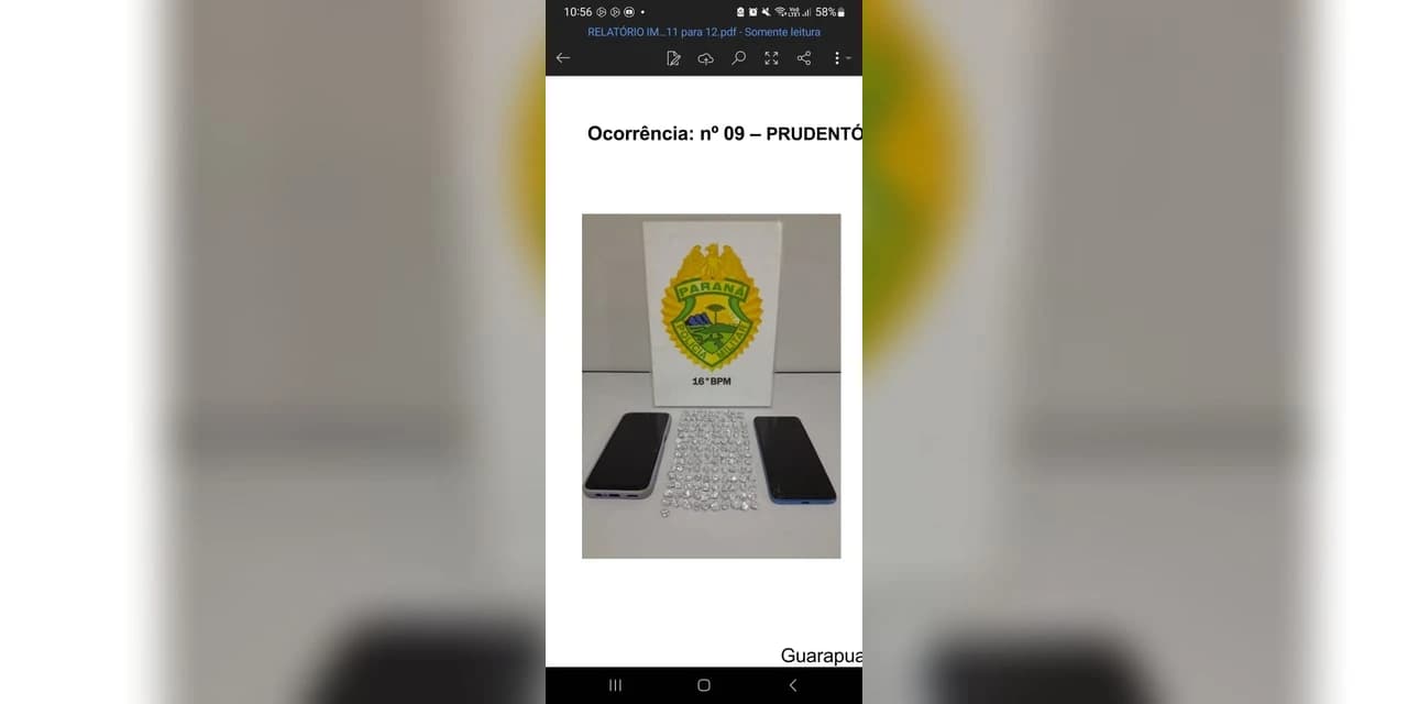 Dois homens foram preso em Prudentópolis com 150 pedras de Substância Análoga a Crack