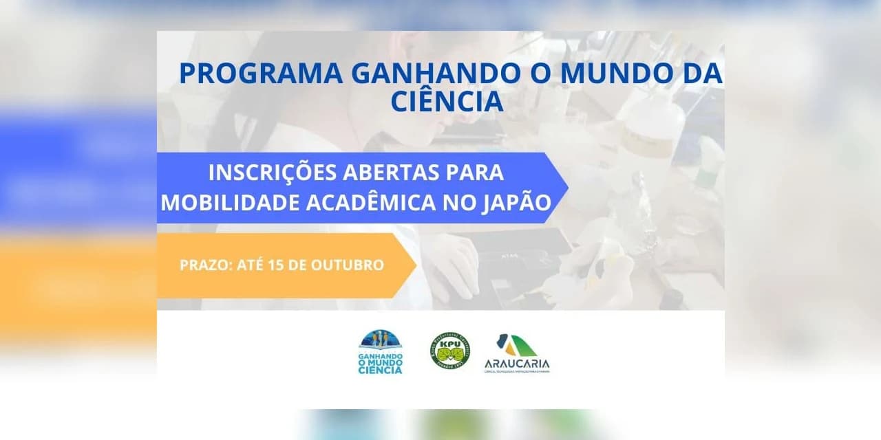 Ganhando o Mundo da Ciência abre inscrições para mobilidade acadêmica no Japão