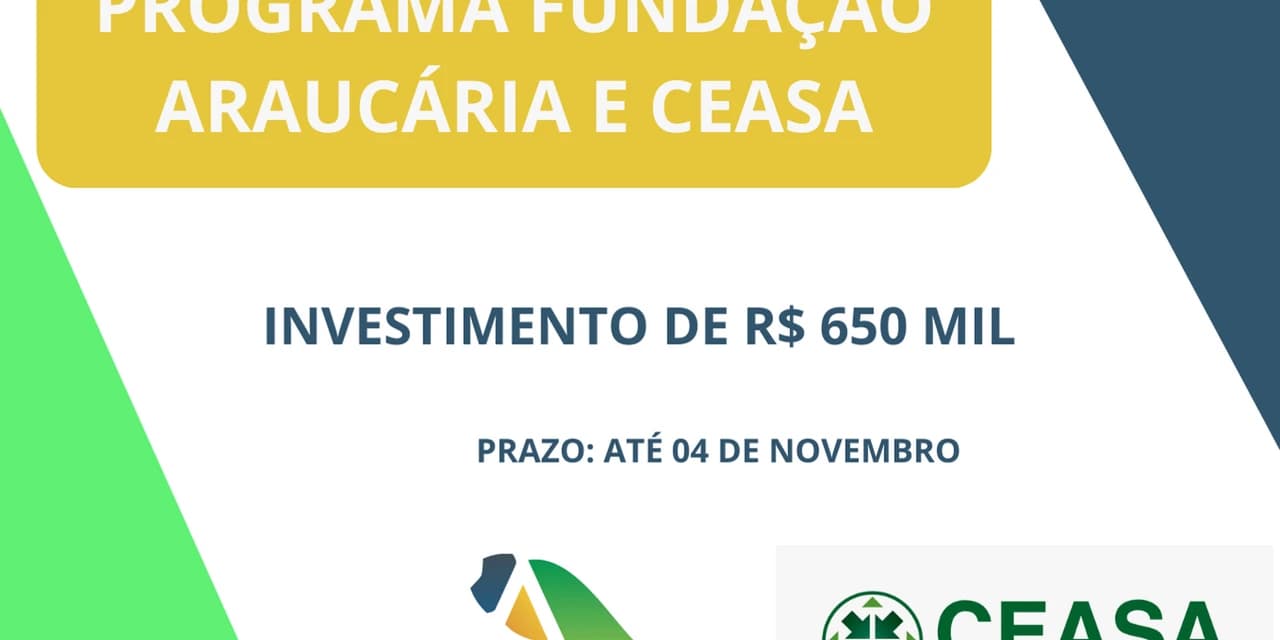 Fundação Araucária e Ceasa lançam programa de pesquisa voltado à segurança alimentar