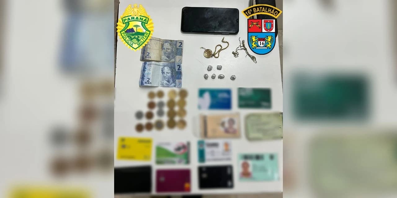 Policiais Militares de Guarapuava prendem autores de roubos realizados por casal em uma motocicleta.