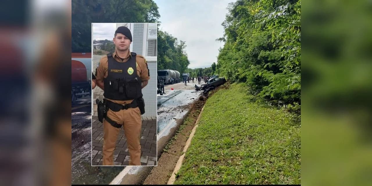 Policial militar morre em acidente envolvendo dois veículos e caminhão