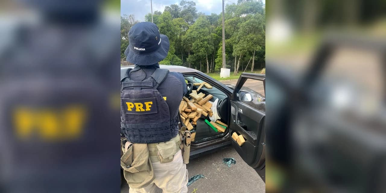 Polícia Rodoviária Federal apreende mais de 300Kg de maconha em Guarapuava e recupera veículo roubado