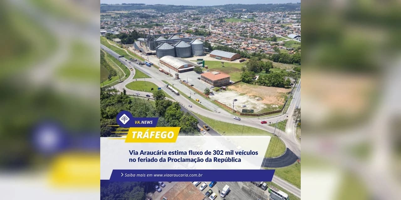 Via Araucária estima fluxo de 302 mil veículos no feriado da Proclamação da República