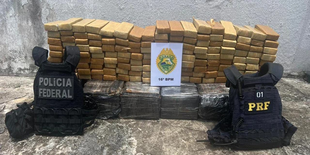 Paraguaios são presos transportando 200 Kg de maconha na Br 277