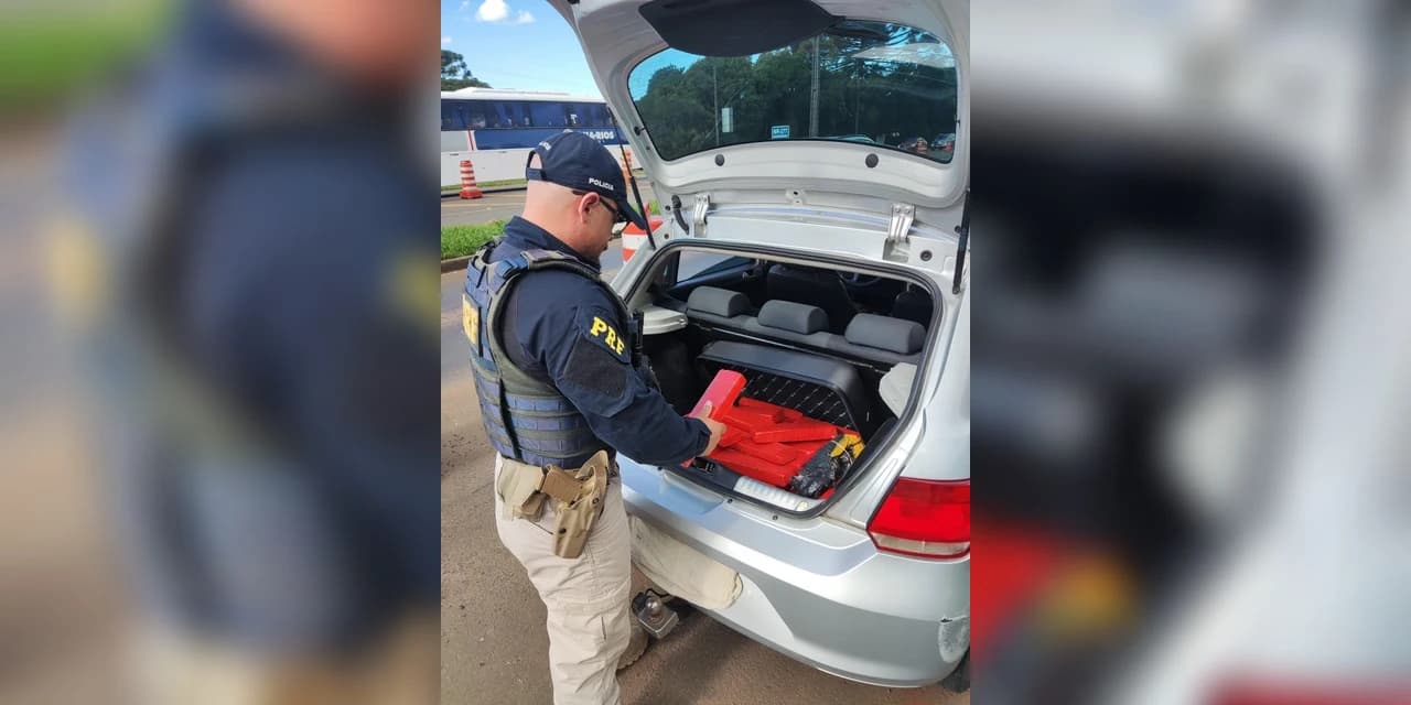 Polícia Rodoviária Federal apreende cerca de 50Kg de maconha em Guarapuava