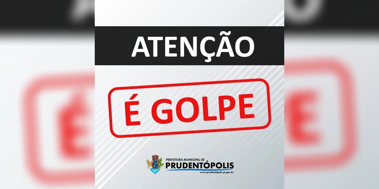 Prefeitura de Prudentópolis alerta a população sobre e-mails falsos que estão circulando em nome da administração municipal
