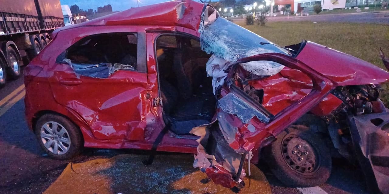 Acidente na BR-373 trevo de acesso a Guamiranga deixa feridos.