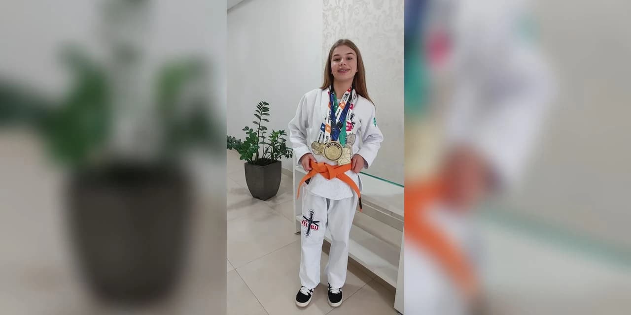 Atleta prudentopolitana Kamyla Belin foi campeã mundial de Jiu-Jitsu