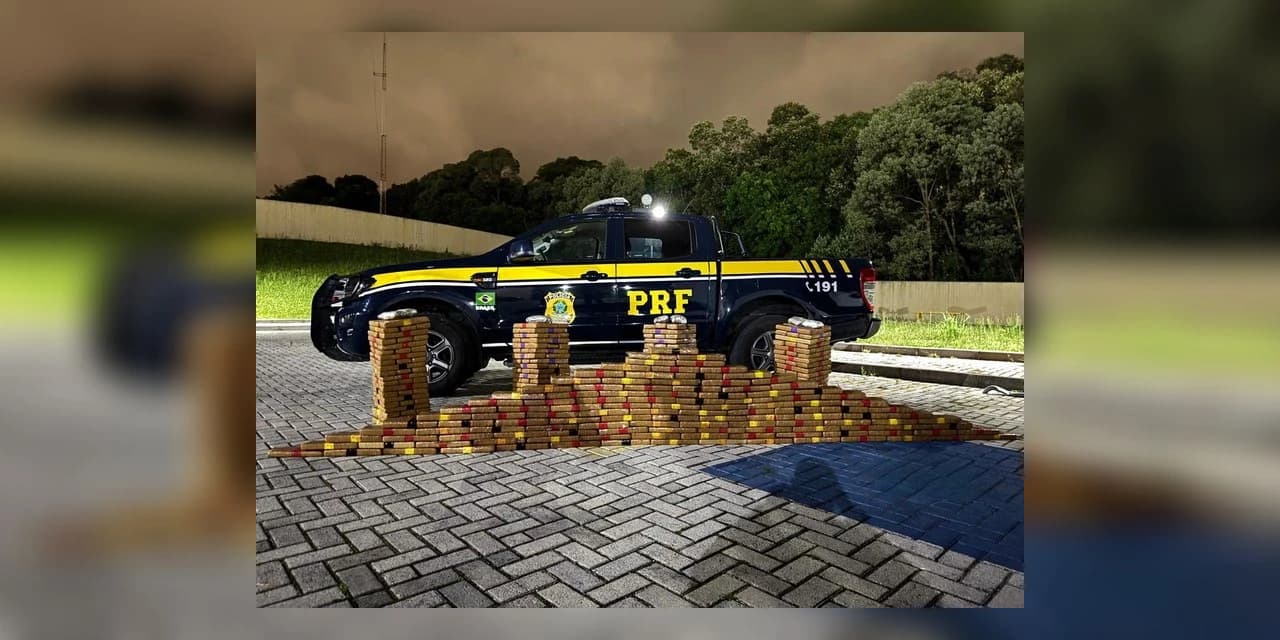 PRF apreende carregamento de maconha na região de Curitiba