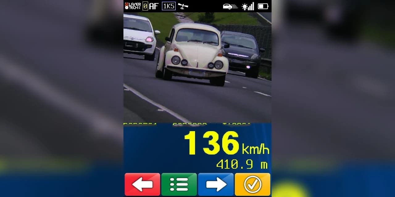 Em um único ponto da BR-277 em Curitiba, PRF flagra, em 4 horas, 132 veículos em excesso de velocidade