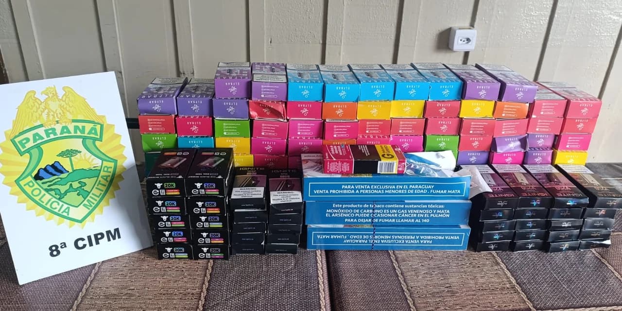 Em Irati polícia militar apreende produtos contrabandeados
