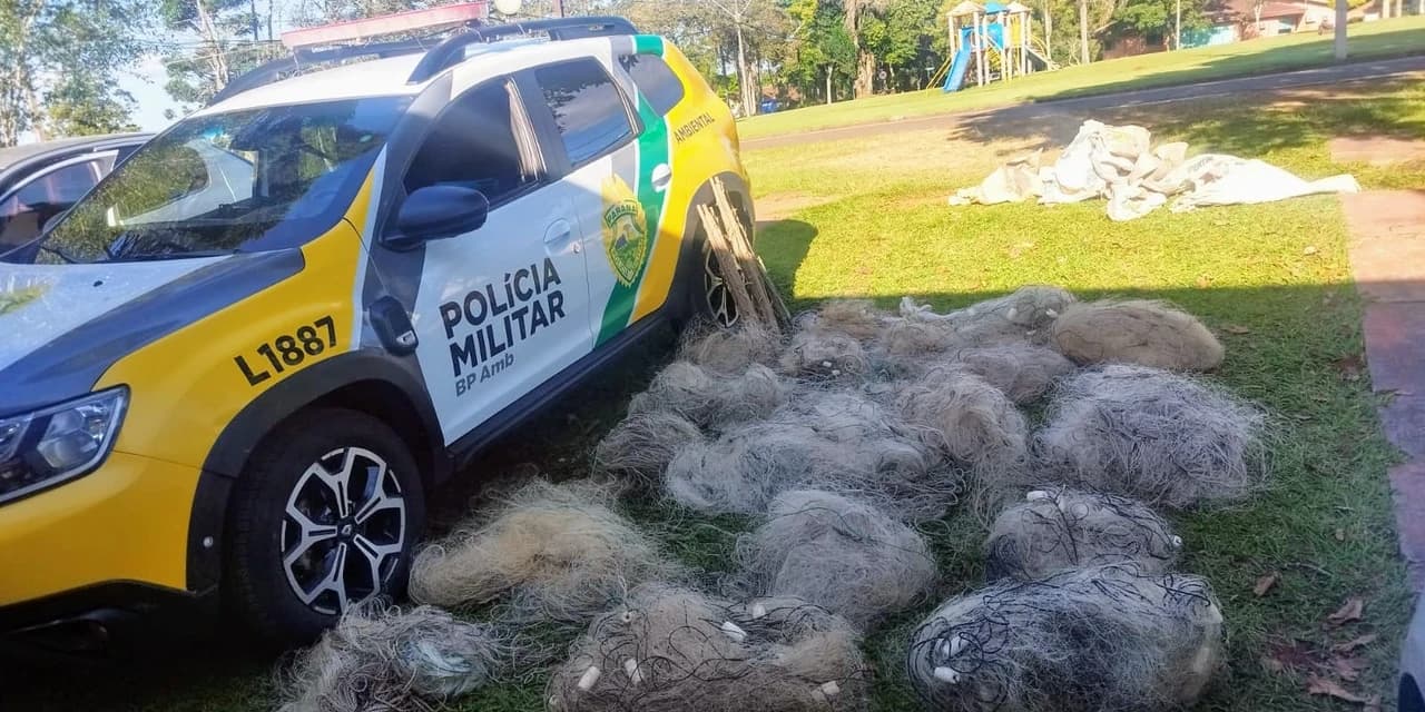 Polícia Ambiental apreende mais de 1000 metros de redes em Ortigueira