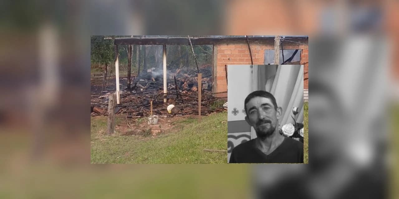 Em Mallet homem morre em incêndio que destruiu residência na área rural