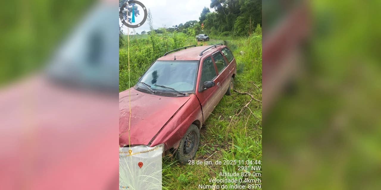 Em Irati polícia localiza veículo abandonado com vários produtos de furto
