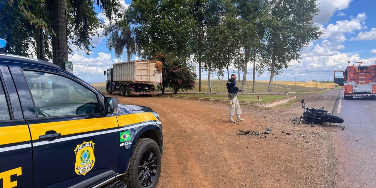 Acidente envolvendo caminhão e moto na Br 373 em Candói resultou em óbito